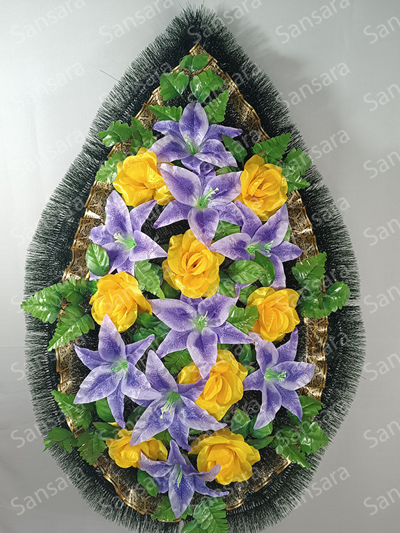 Вінок П-01 165/75см Вінок великий букет