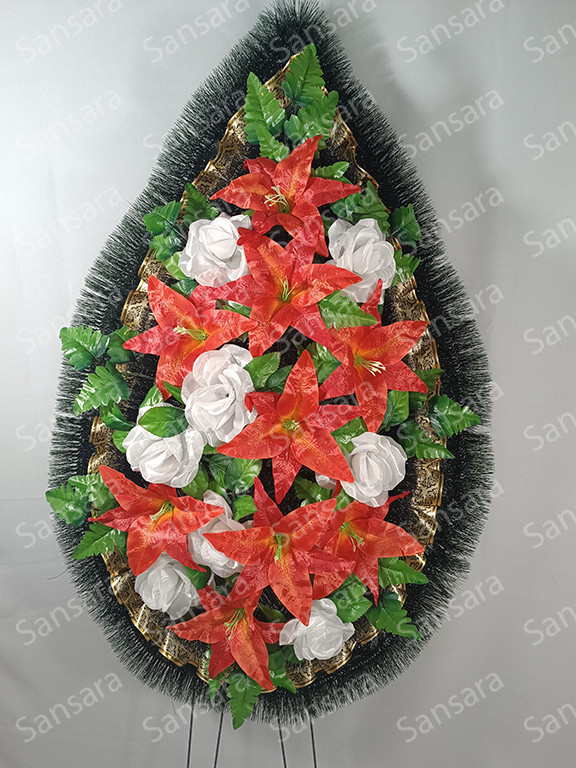 Вінок П-01 165/75см Вінок великий букет