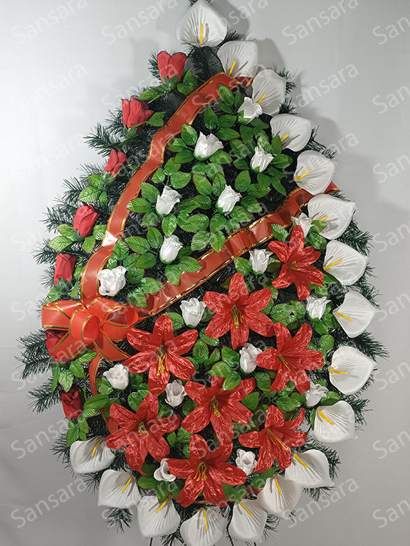 Вінок П-02 170/85см Вінок великий бант