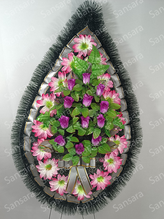 Вінок В-03 150/70см Вінок з букетом