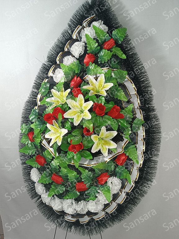 Вінок П-03 165/75см Вінок букет з стрічкою