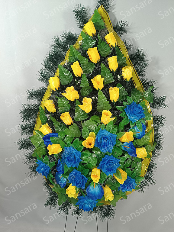 Вінок Б-5  145/65см Вінок з букетом