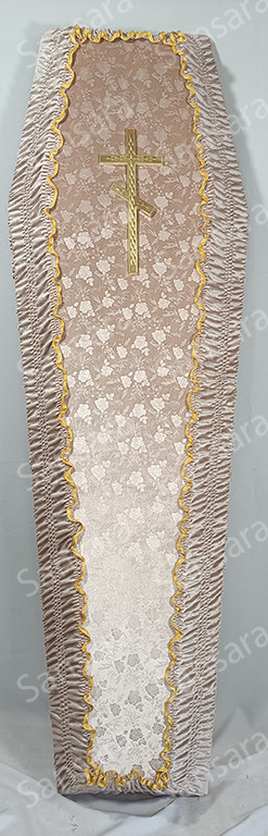 Труна велюрова.шестигранна