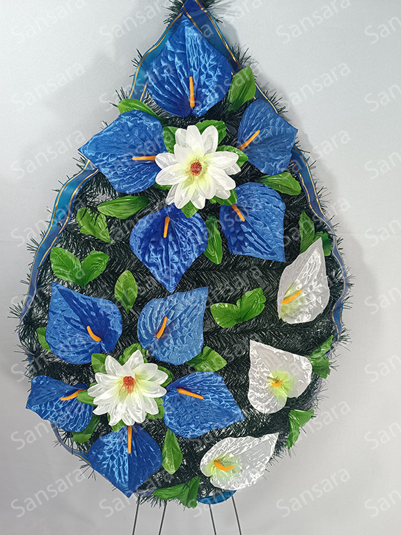 Вінок К 02 125/55см Вінок дві квітки з кали