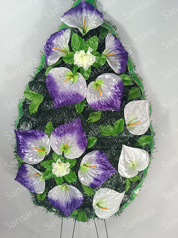 Вінок К 02 125/55см Вінок дві квітки з кали