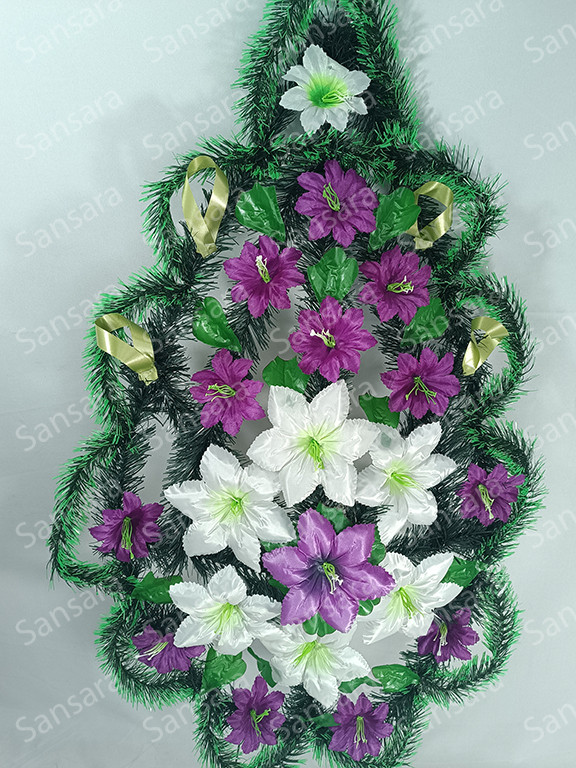 Вінок М 03 130/60см Вінок в зеленій хвоі