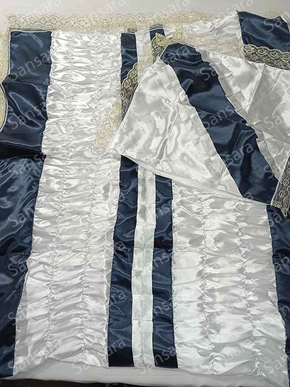 Комплект жатка атлас з рюшем №10 наволочка 50/50