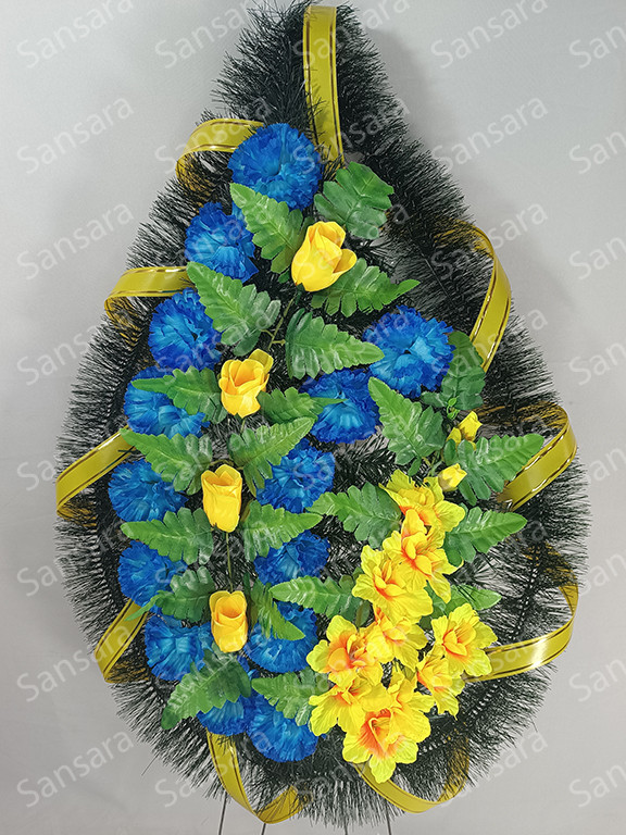 Вінок К 12 120/60см Вінок в смерекі з гладіолусом