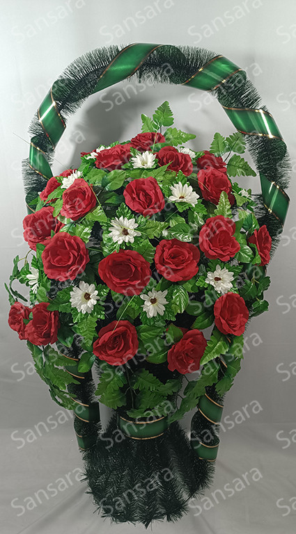 Кошик вквітчений з колонами великий 140/80 см