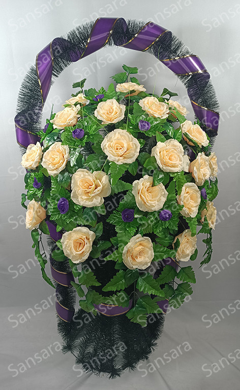 Кошик вквітчений з колонами великий 140/80 см