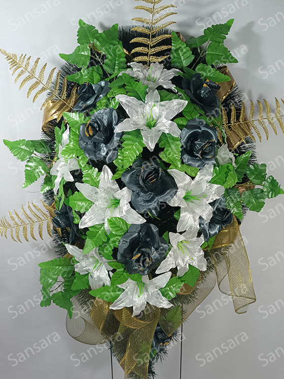 Вінок 165/75см Вінок капля перевернута з золотом