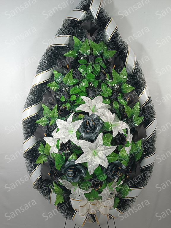 Вінок 175/85см А-01 Вінок  великим з латексной кали