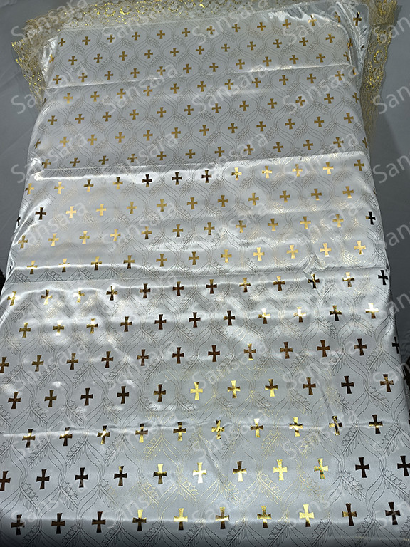 Покривало з хрестами №6 з мереживом