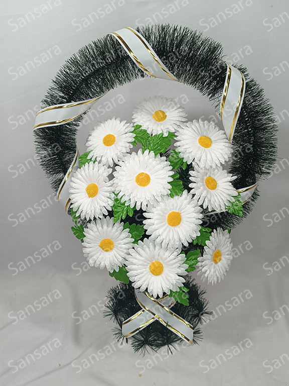 Кошик вквітчений Ромашка 75/50 см