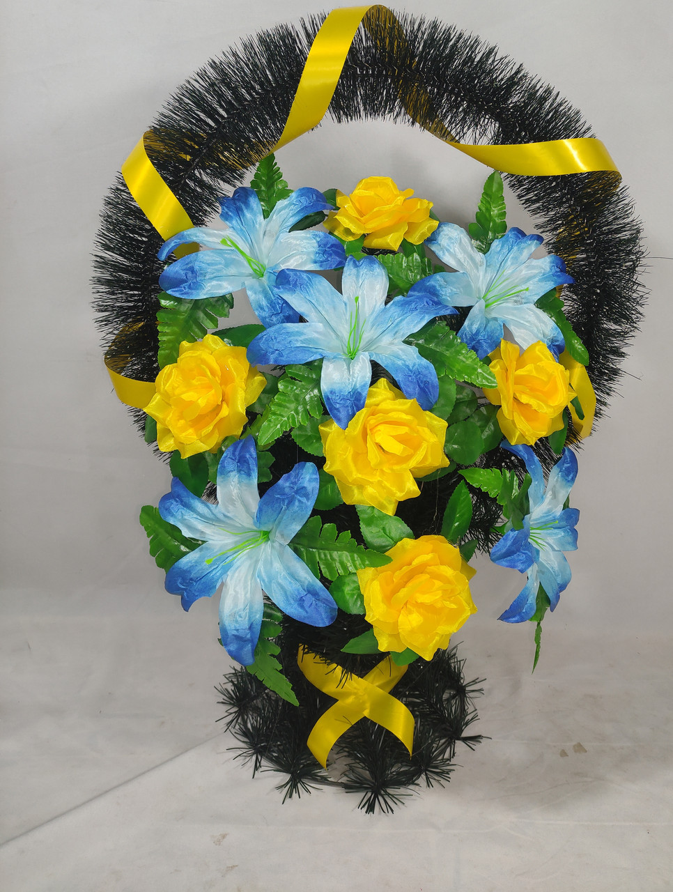 Кошик вквітчен Лілія з трояндою 75/50 см