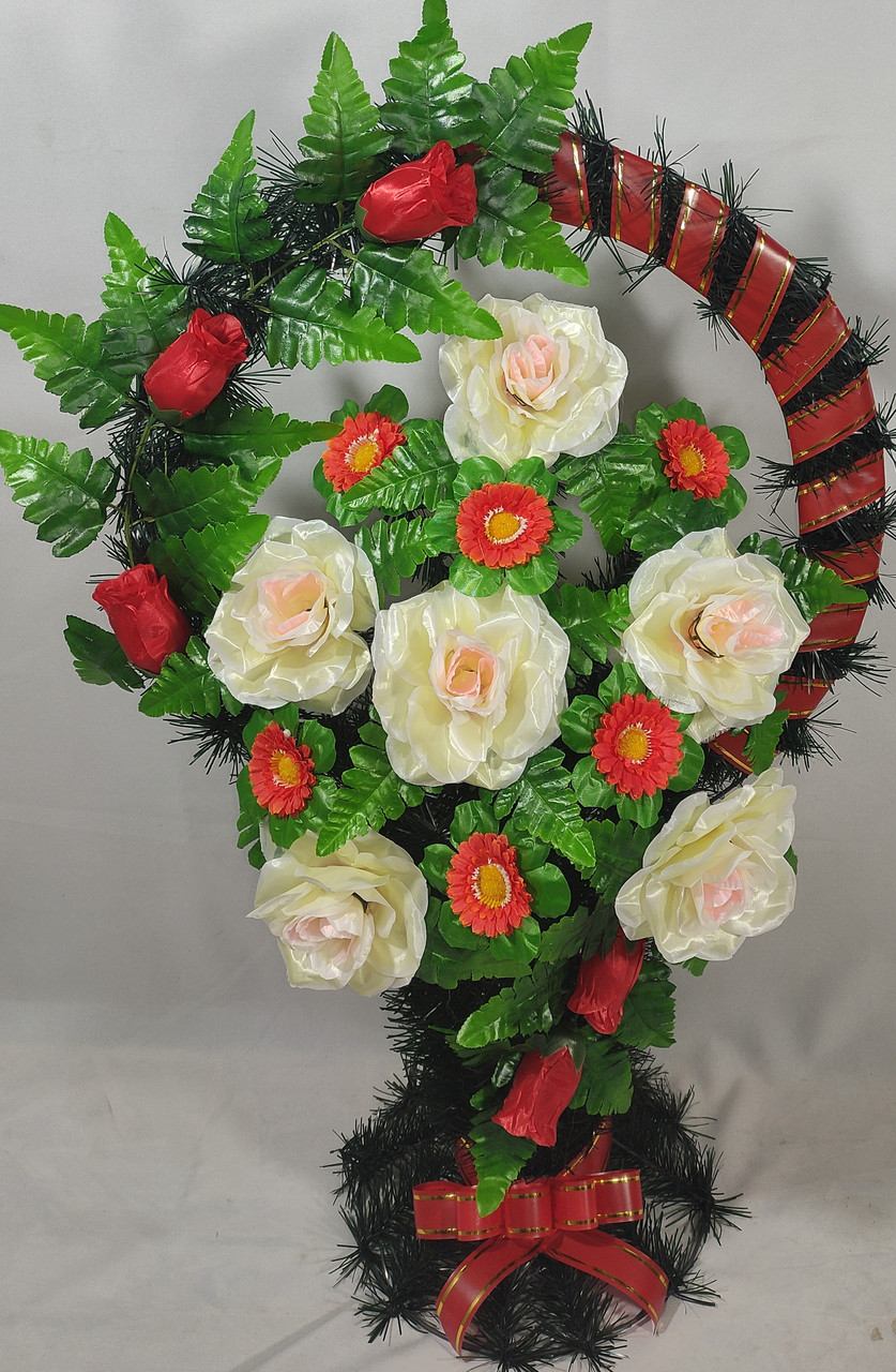 Кошик вквітчений двойна ручка Троянда 85/50 см