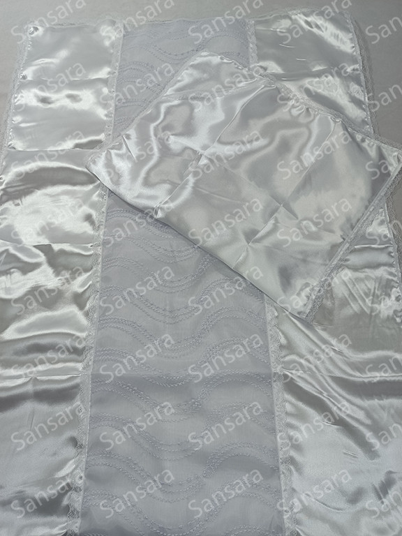 Комплект атлас з тюлью №8 наволочка 45/45