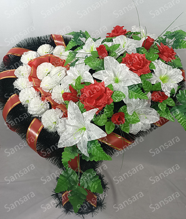 Кошик вквітчений Сердце велике 90/90 см