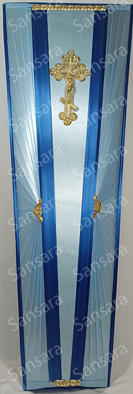 Труна атласна з фольгою