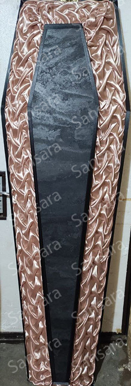 Труна шестигранна з МДФ вставкою ручна робота