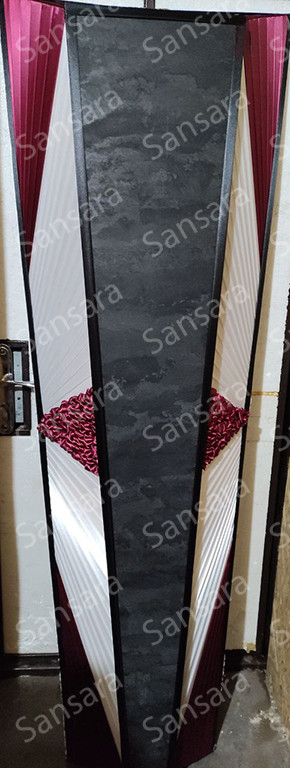 Труна атласна з МДФ вставкою