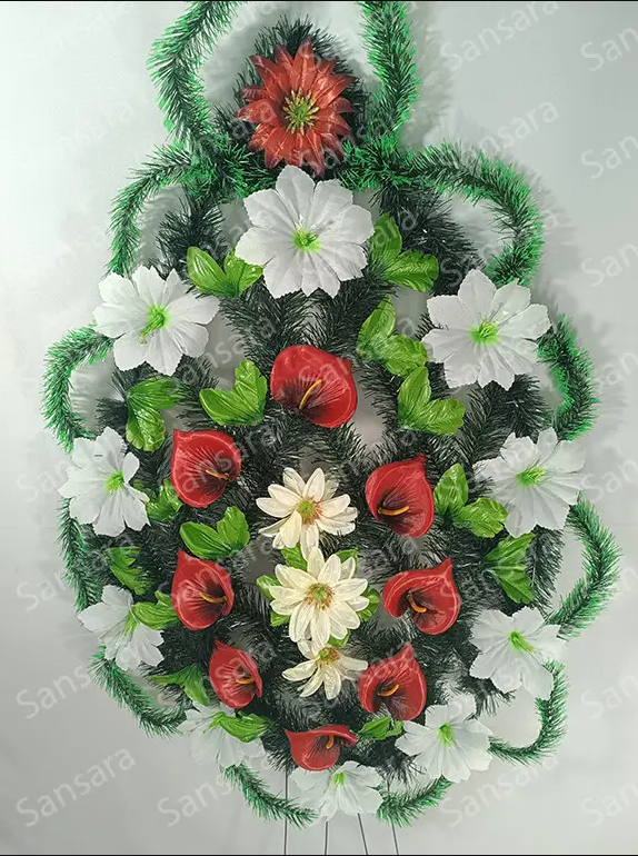 Вінок 150/70см Вінок в зеленій хвоі